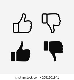 Set Of Like And Unlike Icons