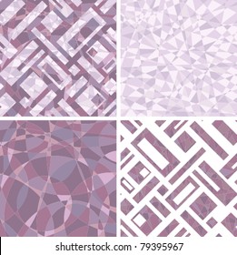 Set lilac seamless a background with graphic drawing
