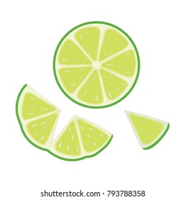 Set of lime slices 