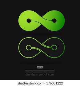 Set of limitless icons