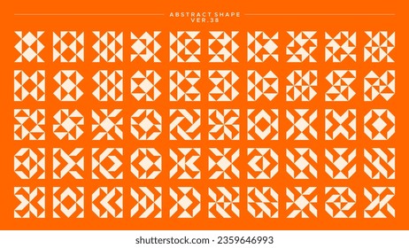 Set of line abstract bauhaus basic shape square for pattern, collage, poster,...