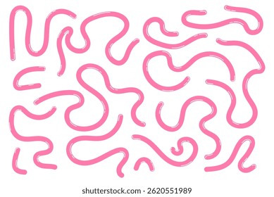 set of line abstract colorful hand draw doodle like arrows, circles. geometric seamless pattern background,modern design for card, invitation, wallpaper, poster	
