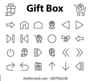 Set of line arrows, directions, arrows, contains icons such as pause, continuation, directly, to the right, Editable stroke. 480x480, On a white background, Vector illustration.