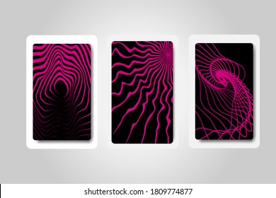 conjunto de líneas de arte lino abstracto fondo de onda de corte y textura