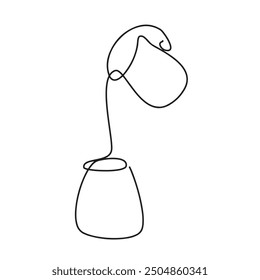 Set of line art of barista pouring milk to coffee. Line Continue drawing of staff coffee vector illustration. Minimalist
