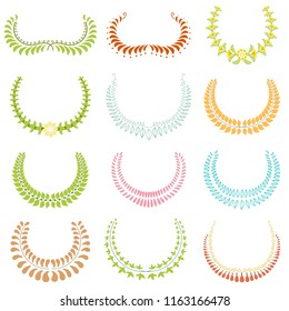 Set Of line art Decorative Elements. Vector