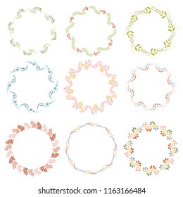 Set Of line art Decorative Elements. Vector