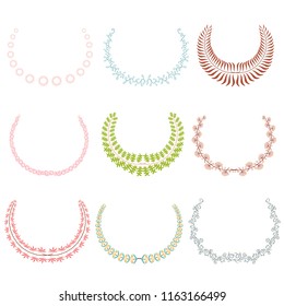 Set Of line art Decorative Elements. Vector