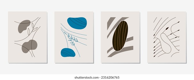 SET LINE ART PASTEL COLOR. POSTER BACKGORUND WITH AESTHETIC HAND DRAWN ORGANIC SHAPE  DESIGN VECTOR TEMPLATE GOOD FOR POSTER, WALLPAPER, COVER, FRAME, FLYER, SOCIAL MEDIA, GREETING CARD