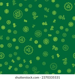 Ajuste la línea Atom, Radioactivo y en un patrón sin soldadura. Vector