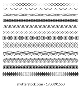 Set line border black color on a white background. Isolated vector illustration. EPS 10