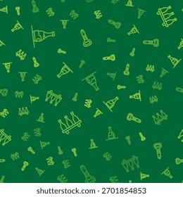 Set line Bottle of wine,  and opener on seamless pattern. Vector