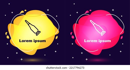 Set line Bullet icon isolated on blue background. Abstract banner with liquid shapes. Vector