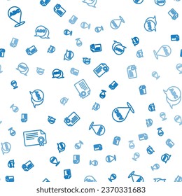 Set line Certificate template, Alphabet and  on seamless pattern. Vector