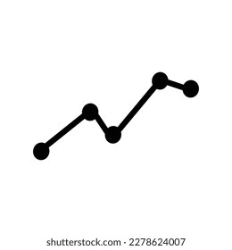 set of line chart, logo, icon isolated on white background
