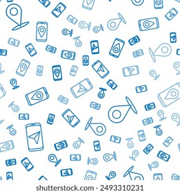 Set line City map navigation, Location and City map navigation on seamless pattern. Vector