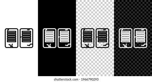 Set line The commandments icon isolated on black and white background. Gods law concept.  Vector Illustration