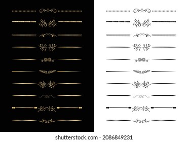 Set of line decorative calligraphic elements for editable and design. mega set of floral dividers frames elements collection. Mega Collection Decoration Pack