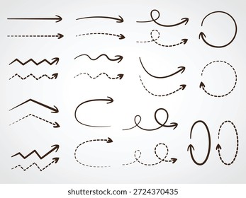 conjunto de design de símbolo de setas direcionais