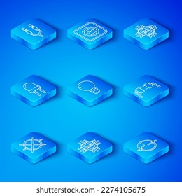 Ajuste de línea Esquema de circuito eléctrico, Bombilla de luz con concepto de idea, CPU de microcircuitos de procesador, electricidad de resistencia, diodo emisor, jack de audio e icono. Vector