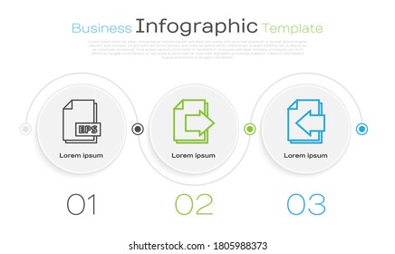 Set line EPS file document, Next page arrow and Next page arrow. Business infographic template. Vector