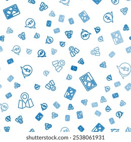 Set line Folded map with location marker, Gps device and Push pin on seamless pattern. Vector - Powered by Shutterstock - Get 15% off with code: PIKWIZARD15