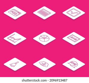 Fijar línea Figura geométrica Pentagonal prism, Chalkboard, Open book, Sigma Símbolo, Abacus, Calculation, Test o hoja de examen y Graph, programa, gráfico, icono de diagrama. Vector