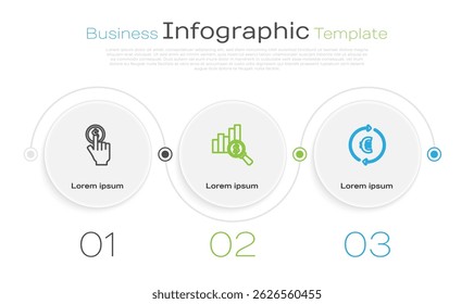 Set line Hand holding coin, Pie chart dollar and Coin money with euro symbol. Business infographic template. Vector