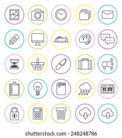 set of line icon