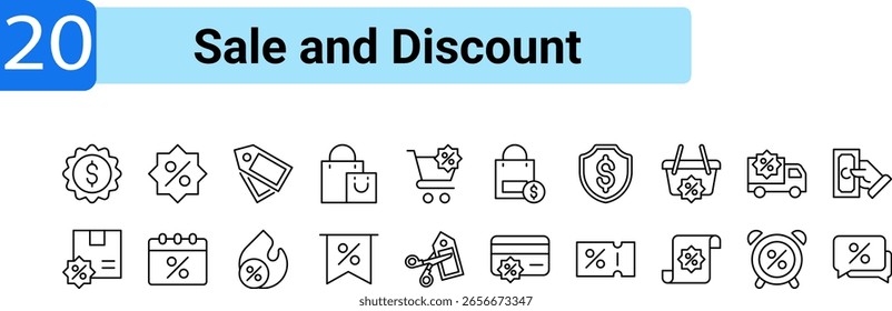 Defina o ícone de linha para notificar os usuários sobre novas ofertas, vendas rápidas ou expirações de descontos em estratégias de precificação, promoções ou análises de vendas.