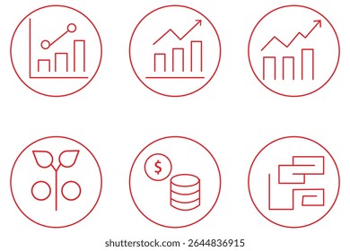 Set of line icon related to income, salary, money, business. Outline icon collection. Editable stroke. Vector illustration. Design EPS 10