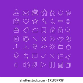 Set of line icons