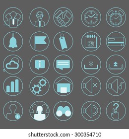Set of line icons