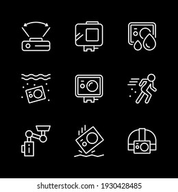 Establecer iconos de línea de la cámara de acción