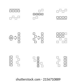 Set line icons of alignment