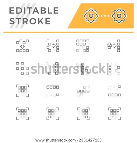 Set line icons of alignment