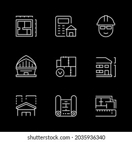 Establecer iconos de línea de la arquitectura