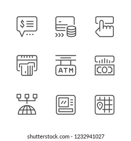 Set line icons of ATM