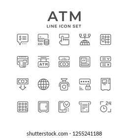 Set line icons of ATM