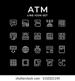Set line icons of ATM