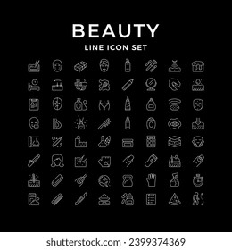 Set line icons of beauty
