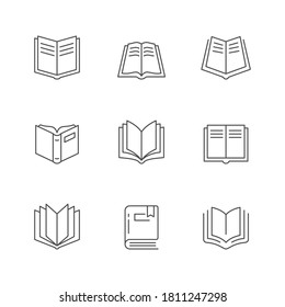Establecer iconos de línea del libro