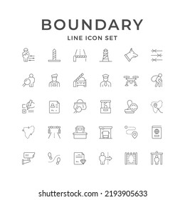 Set line icons of boundary