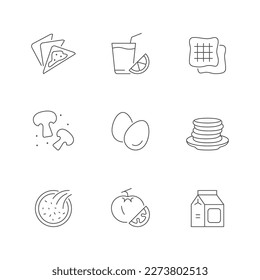 Set line icons of breakfast