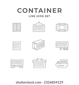 Establecer iconos de línea del contenedor de carga