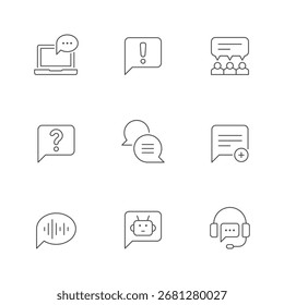 Establecer iconos de línea de chat
