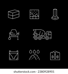 Establecer iconos de línea de concreto