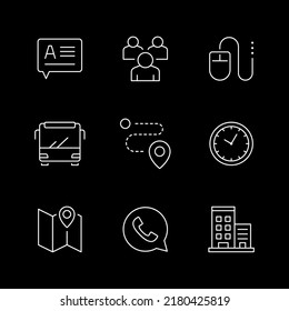 Set line icons of contact us