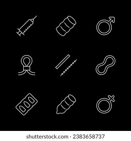 Establecer iconos de línea de anticoncepción