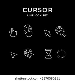 Set line icons of cursor click